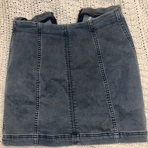 Free People Blue Pencil Skirt